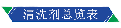 清洗劑總（zǒng）覽表
