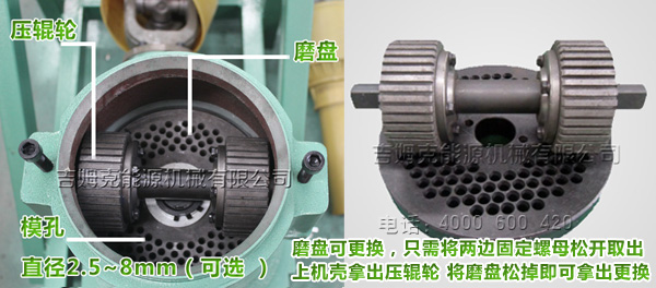 家用（yòng）平模飼料（liào）顆粒機平模壓輥細節（jiē）圖